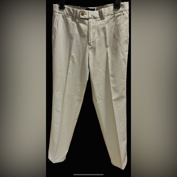 Saks Fifth Avenue Men’s Khaki Pants Size 33 X 32 - Picture 2 of 6
